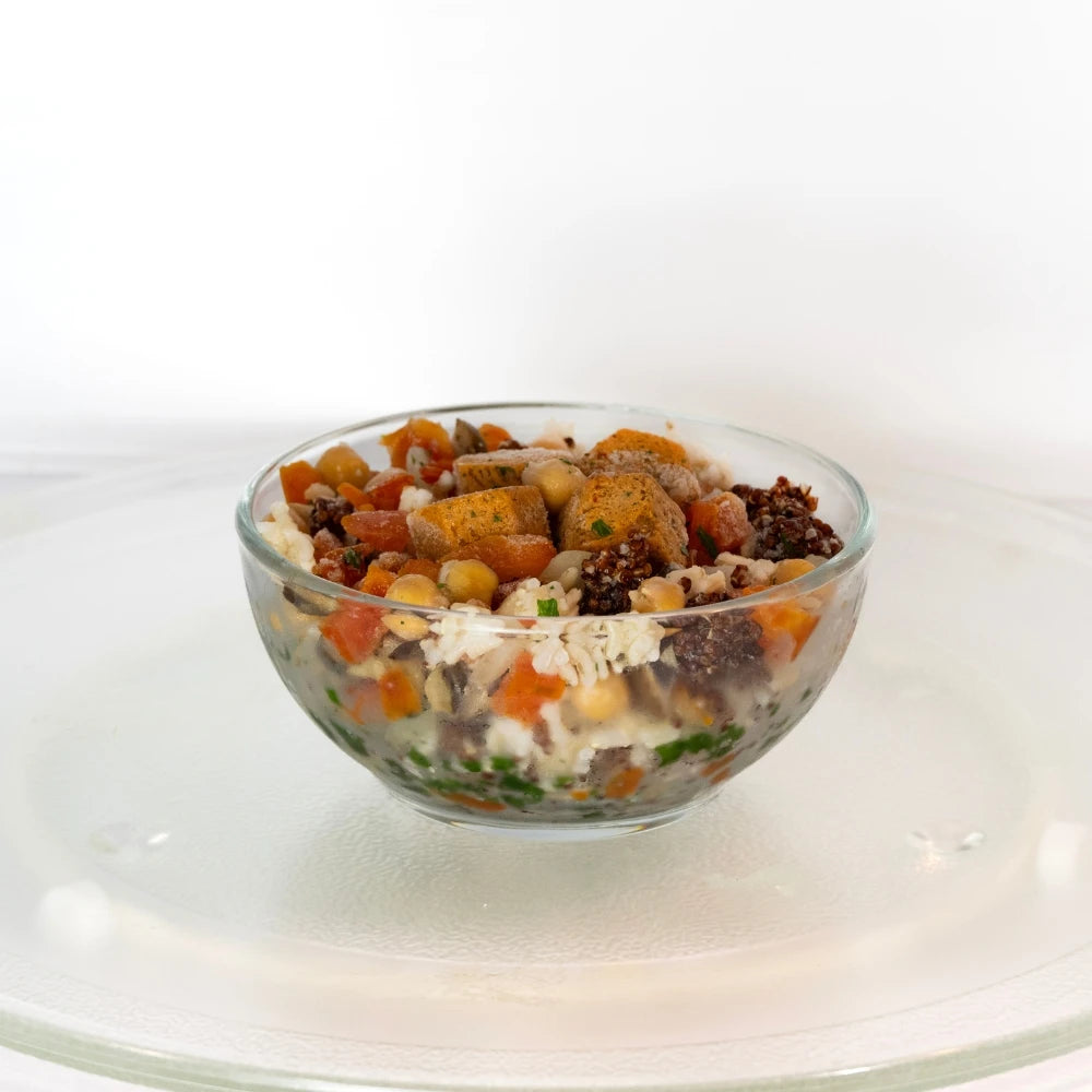 Microwave - Healthy Lunch Bowl - Grain Bowl - Garden Bowl - Frozen Garden