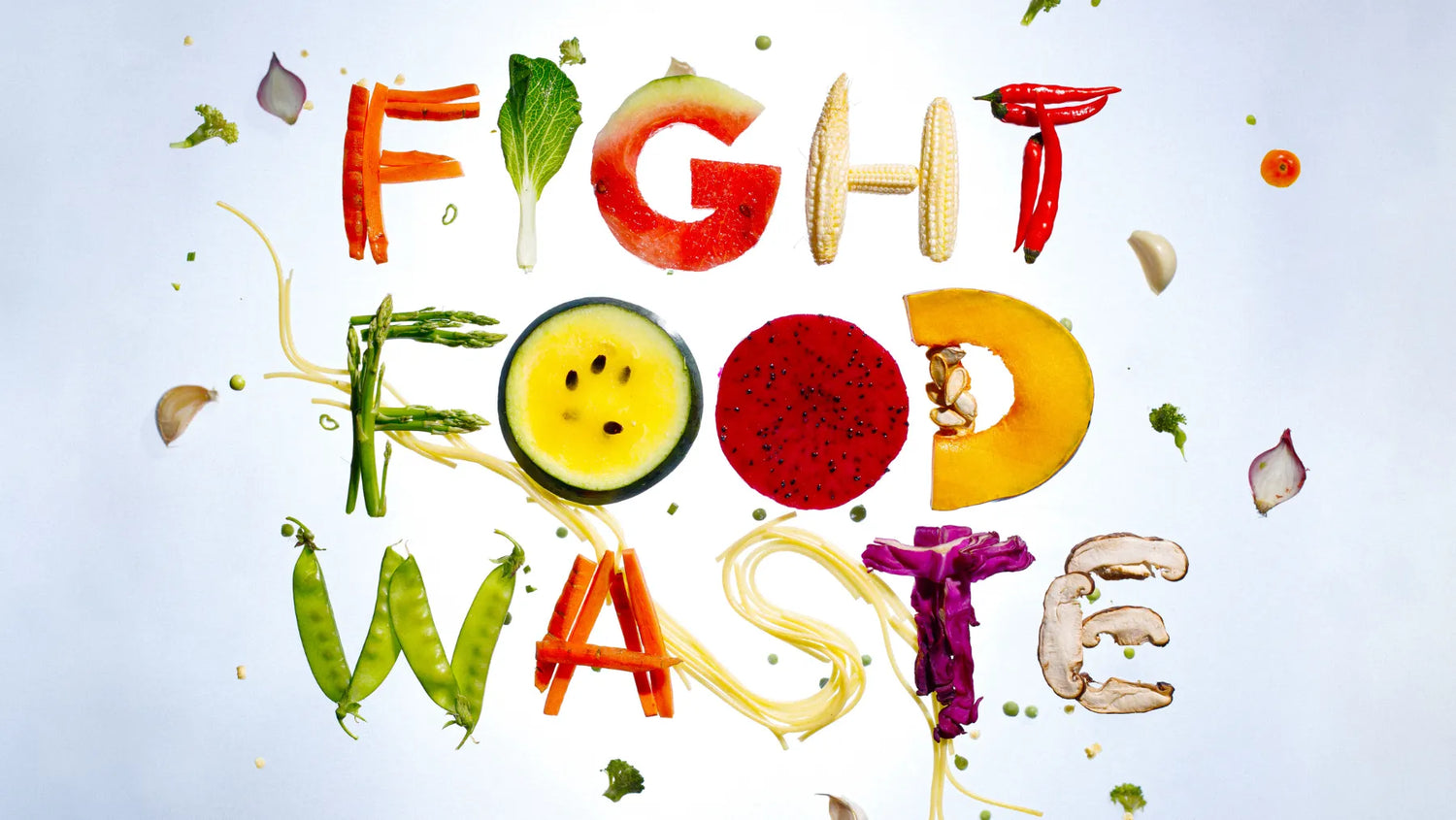 fight food waste spelt with food