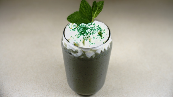 prepared healthy shamrock shake