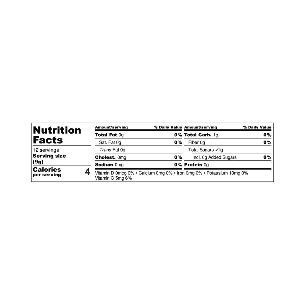 Lemon-Pineapple-Ginger Fusion Fusion nutrition facts