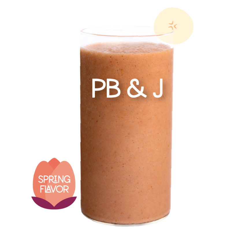 PB&J Seasonal Smoothie Blended - Peanut Butter and Jelly Smoothie - Frozen Garden