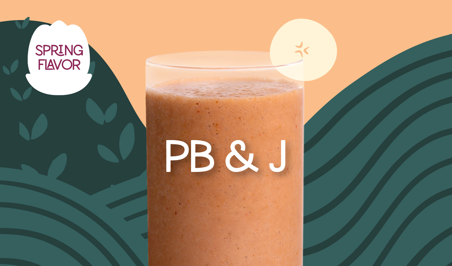 PB&J Seasonal Smoothie Spring - Peanut Butter and Jelly Smoothie - Frozen Garden
