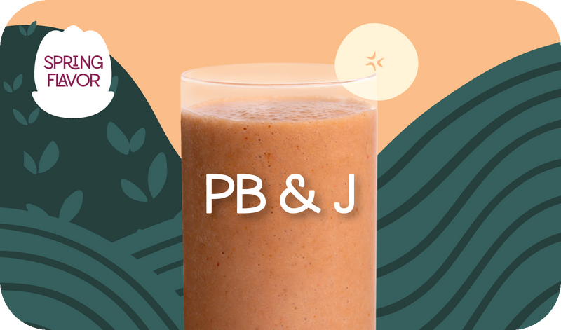 PB&J Seasonal Smoothie Spring - Peanut Butter and Jelly Smoothie - Frozen Garden