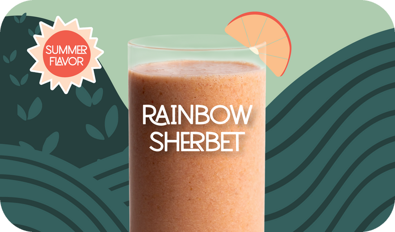 Rainbow Sherbet orange creamsicle smoothie back pouch - Frozen Garden.