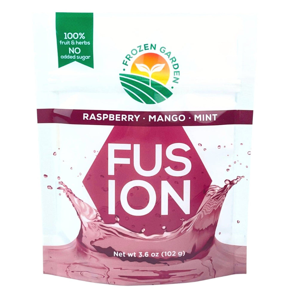 Raspberry-Mango-Mint Fusion - Frozen Garden - healthy water enhancers - natural flavored water