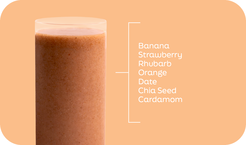 Strawberry Rhubarb Spring Seasonal Smoothie Ingredients - Frozen Garden