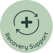 Athlete recovery support logo for convenient smoothie delivery