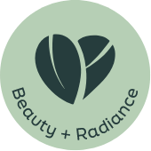 Beauty and radiance logo for convenient smoothie delivery