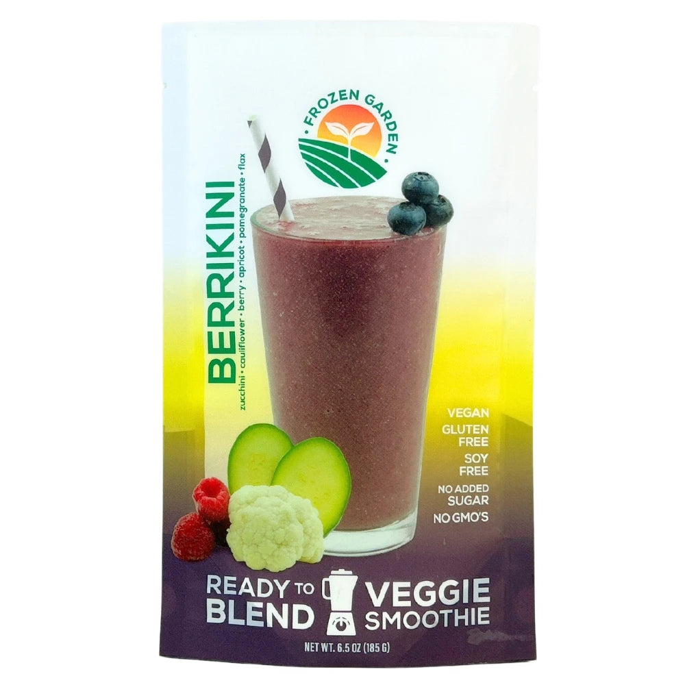 Berrikini Keto Smoothie Pack - Frozen Berry Smoothie - Fruit and Veggie Smoothie - Frozen Garden