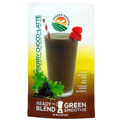 Berry Choco-Latte Green Smoothie Pack - Mixed Berry Smoothie - Energy Smoothie - Frozen Garden