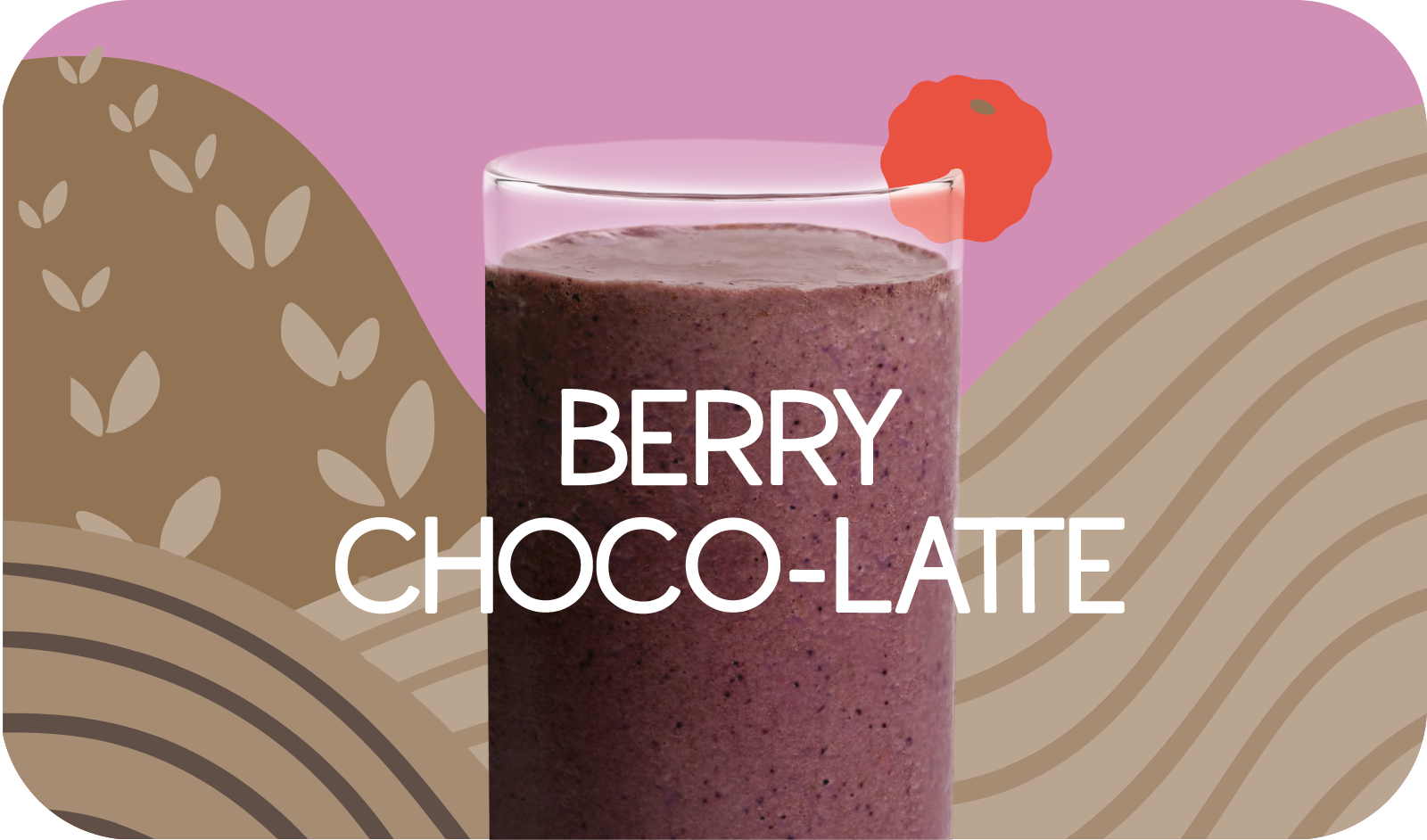 Berry Choco-Latte Green Smoothie Energy Boost Frozen Garden