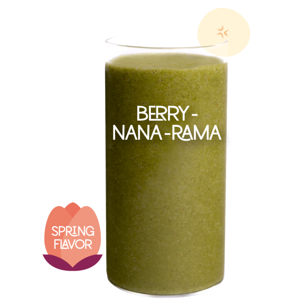 Berry-Nana-Rama Spring Seasonal Smoothie Blended - Strawberry Banana Smoothie - Frozen Garden