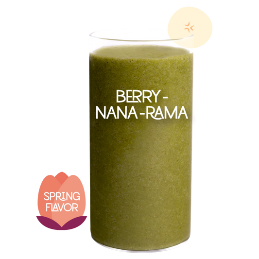 Berry-Nana-Rama Spring Seasonal Smoothie Blended - Strawberry Banana Smoothie - Frozen Garden