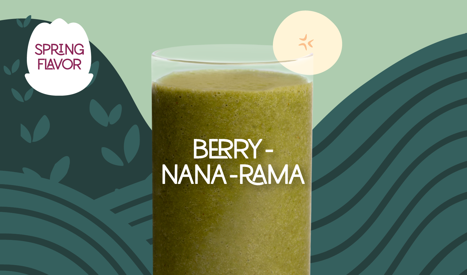 Berry-Nana-Rama Spring Seasonal Smoothie - Strawberry Banana Smoothie - Frozen Garden