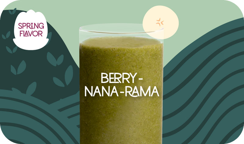 Berry-Nana-Rama Spring Seasonal Smoothie - Strawberry Banana Smoothie - Frozen Garden