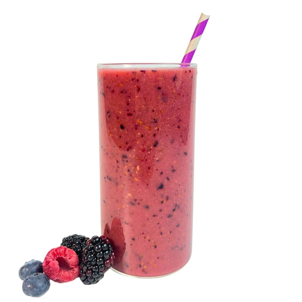 Berry Sage Fruit Smoothie Blended - Banana Berry Smoothie - Fall Fruit Smoothie - Frozen Garden