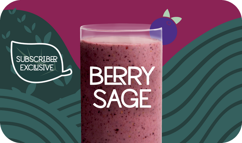 Berry Sage mixed berry smoothie pouch, subscriber-exclusive seasonal flavor - Frozen Garden.