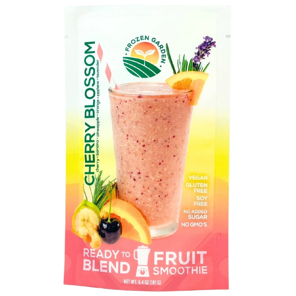 Cherry Blossom Fruit Smoothie Pack - Cherry Smoothie - Cherry Banana Smoothie - Frozen Garden