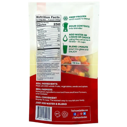 Cherry Bomb Protein Smoothie Pack Back - High Fiber Smoothie - Cherry Protein Smoothie - Frozen Garden