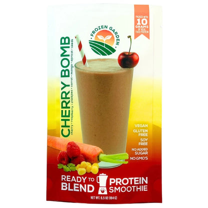 Cherry Bomb Protein Smoothie Pack - High Fiber Smoothie - Cherry Protein Smoothie - Frozen Garden