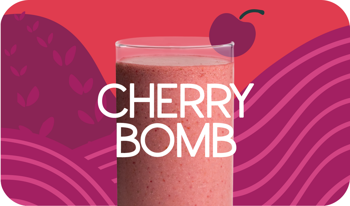 Cherry Bomb smoothie - Frozen Garden ready to blend smoothie with cherry and mango.