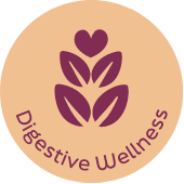 Digestive wellness logo for convenient smoothie delivery