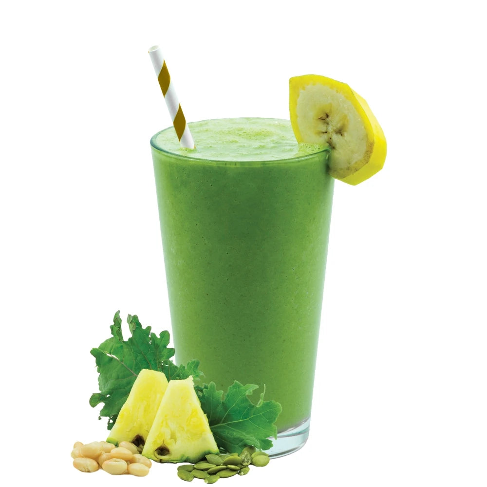 Green Protein Smoothie Blended - Protein Veggie Shake - Post Workout Smoothie - Frozen Garden