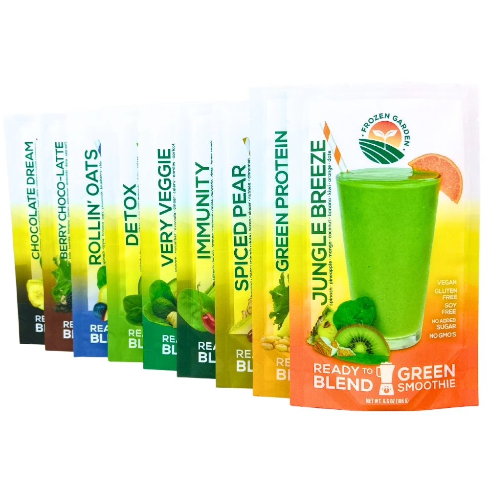 Green Smoothie Pack - Healthy Green Smoothies - Smoothie Delivery - Frozen Garden