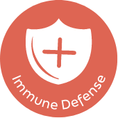 Immune defense logo for convenient smoothie delivery
