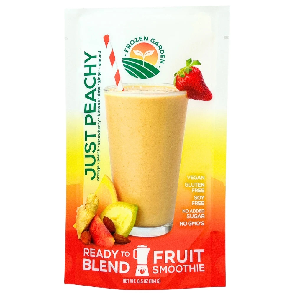 Just Peachy Fruit Smoothie Pack - Peach Smoothie - Strawberry Peach Smoothie - Frozen Garden