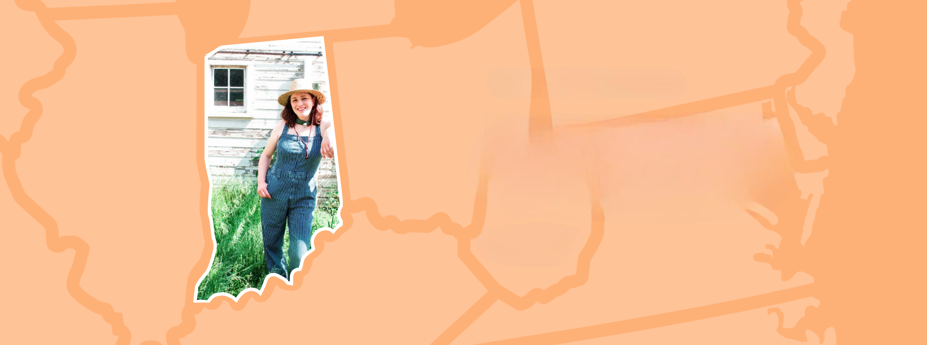 Frozen Garden founder in overalls on farm in Indiana.