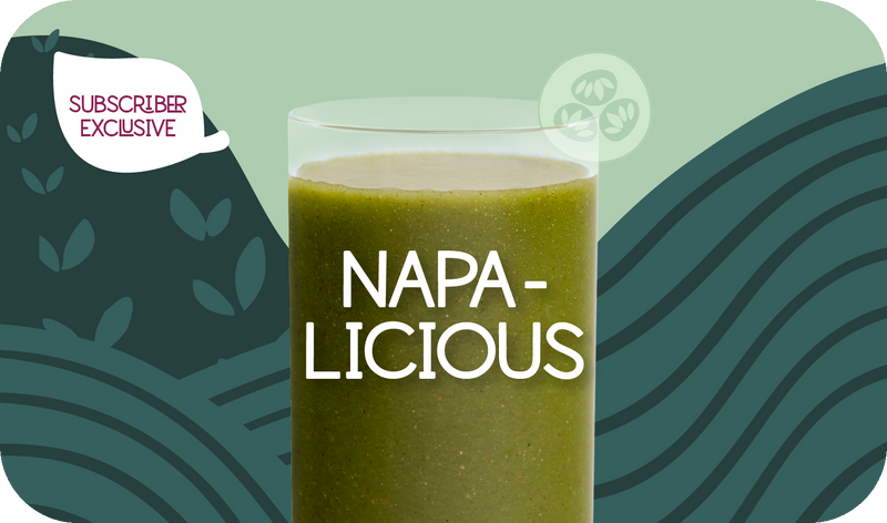 Napa-licious Green Spring Seasonal Smoothie Blended - Grape Smoothie - Frozen Garden