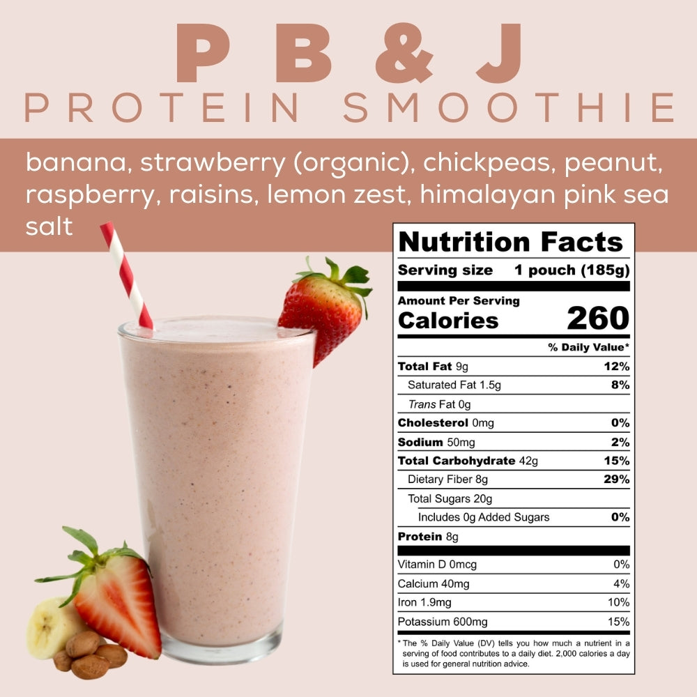 PB&J Smoothie Info - Peanut Butter and Jelly Smoothie - Frozen Garden