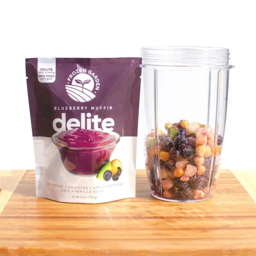 Pour Into Blender - Delites Healthy Desserts - Frozen Garden