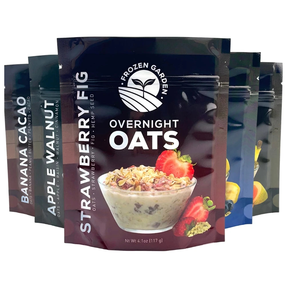 Premade Overnight Oats Variety Pack - Overnight Oatmeal - Frozen Garden