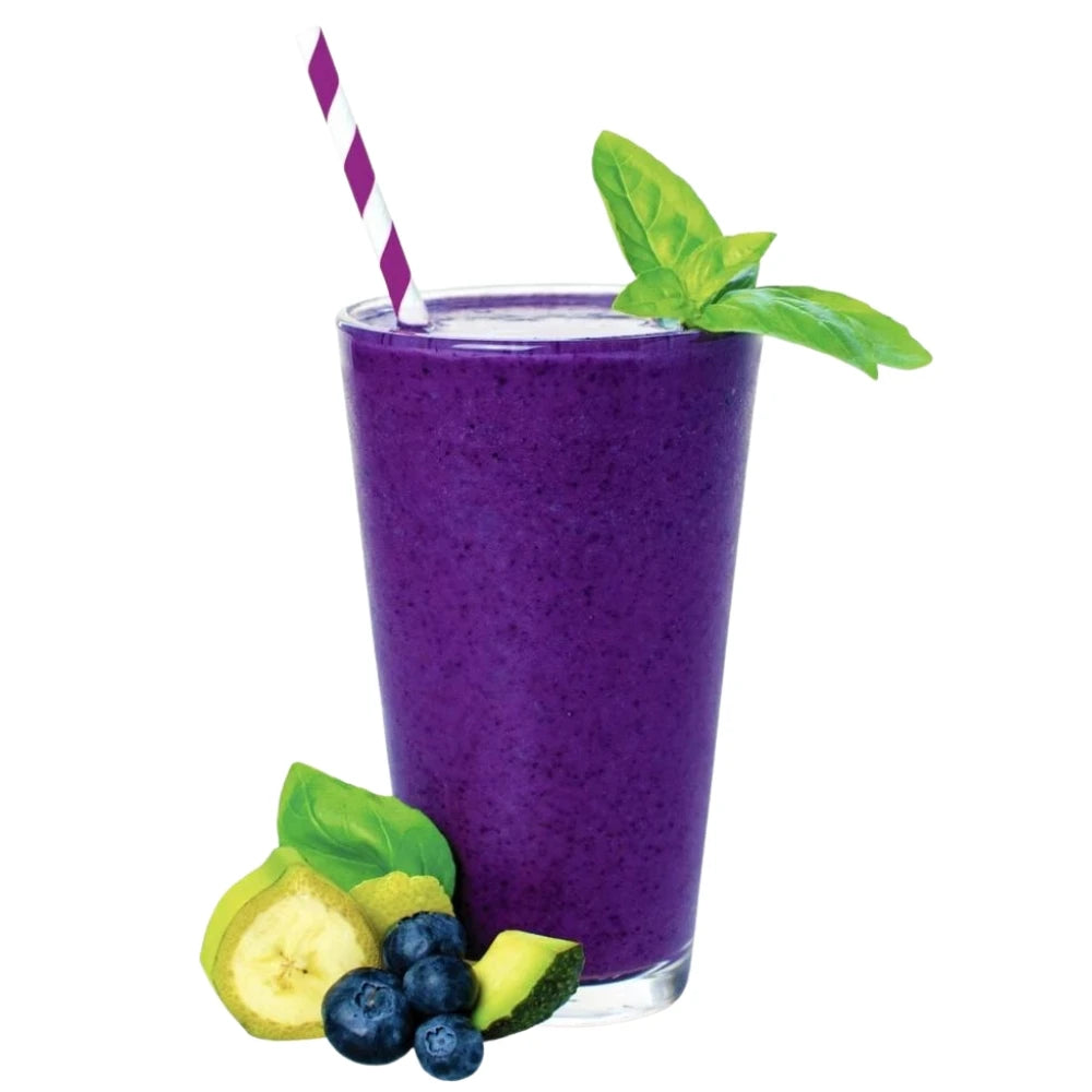 Purple Passion Fruit Smoothie Blended - Blueberry Smoothie - Blueberry Banana Smoothie - Frozen Garden