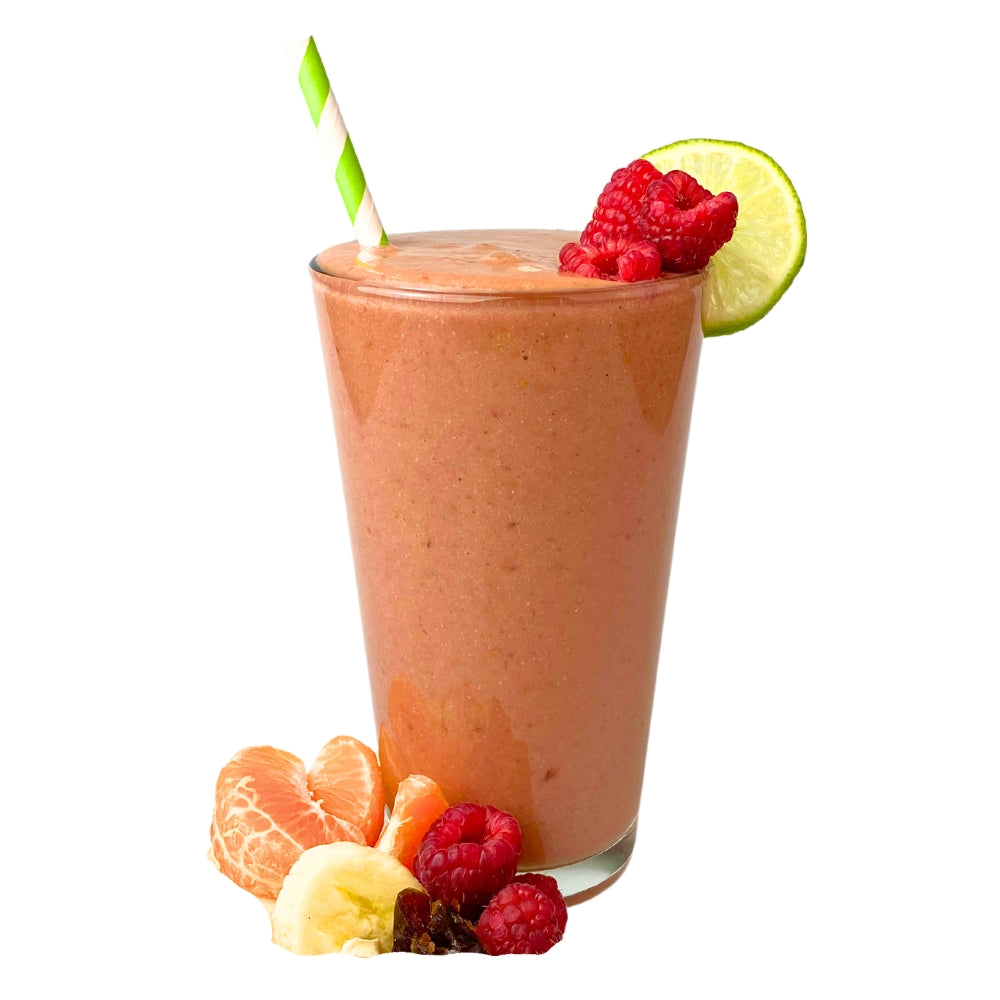 Rainbow Sherbet Protein Smoothie Lifestyle - Morning Protein Shake - Frozen Garden