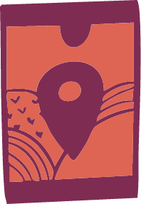 Illustration of a frozen smoothie pack pouch sourced locally in the Midwest.