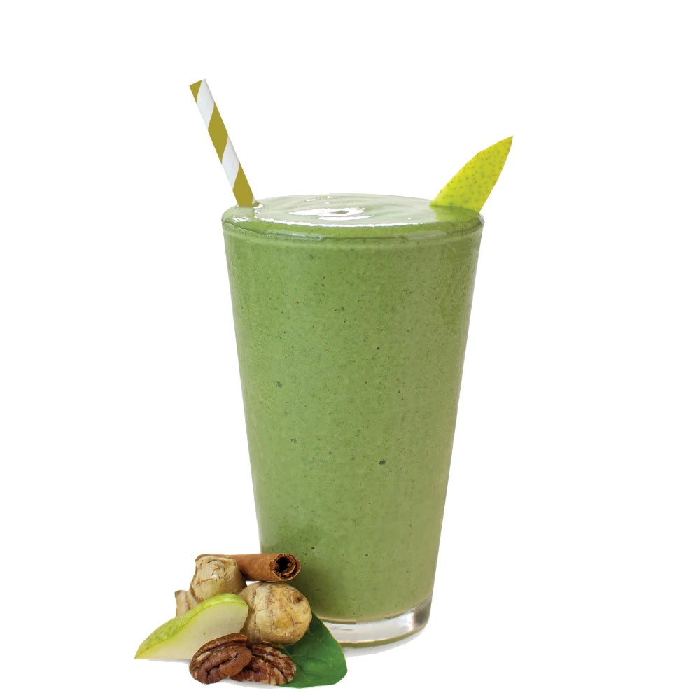 Spiced Pear Green Smoothie Blended - Fall Smoothie - Pear Smoothie - Frozen Garden