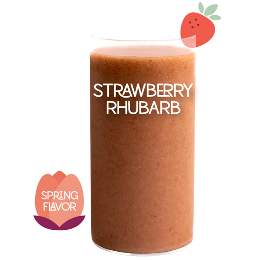 Strawberry Rhubarb Spring Seasonal Smoothie Blended - Frozen Garden