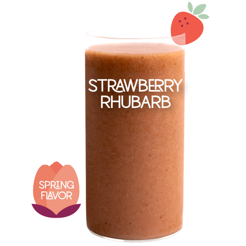 Strawberry Rhubarb Spring Seasonal Smoothie Blended - Frozen Garden