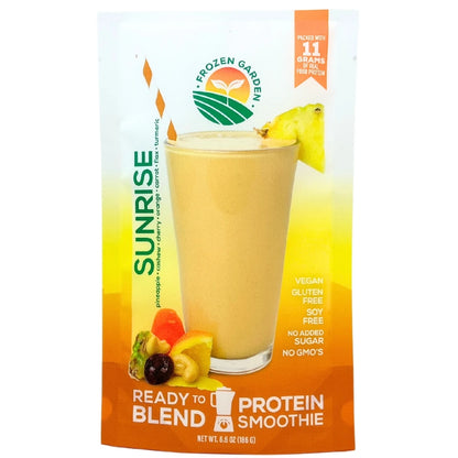 Sunrise Protein Smoothie Pack - Flaxseed Smoothie - Protein Fruit Smoothie - Frozen Garden