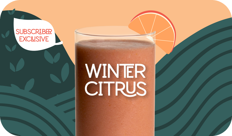Winter Citrus grapefruit smoothie back pouch - Frozen Garden.