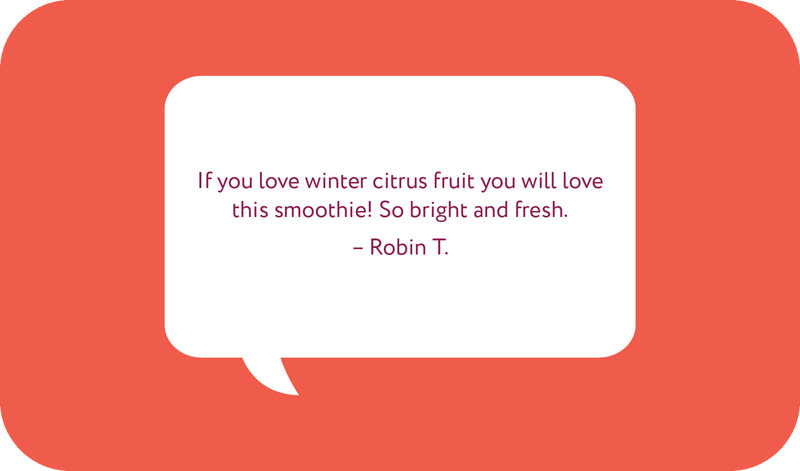 Winter Citrus grapefruit smoothie lifestyle shot - Frozen Garden.