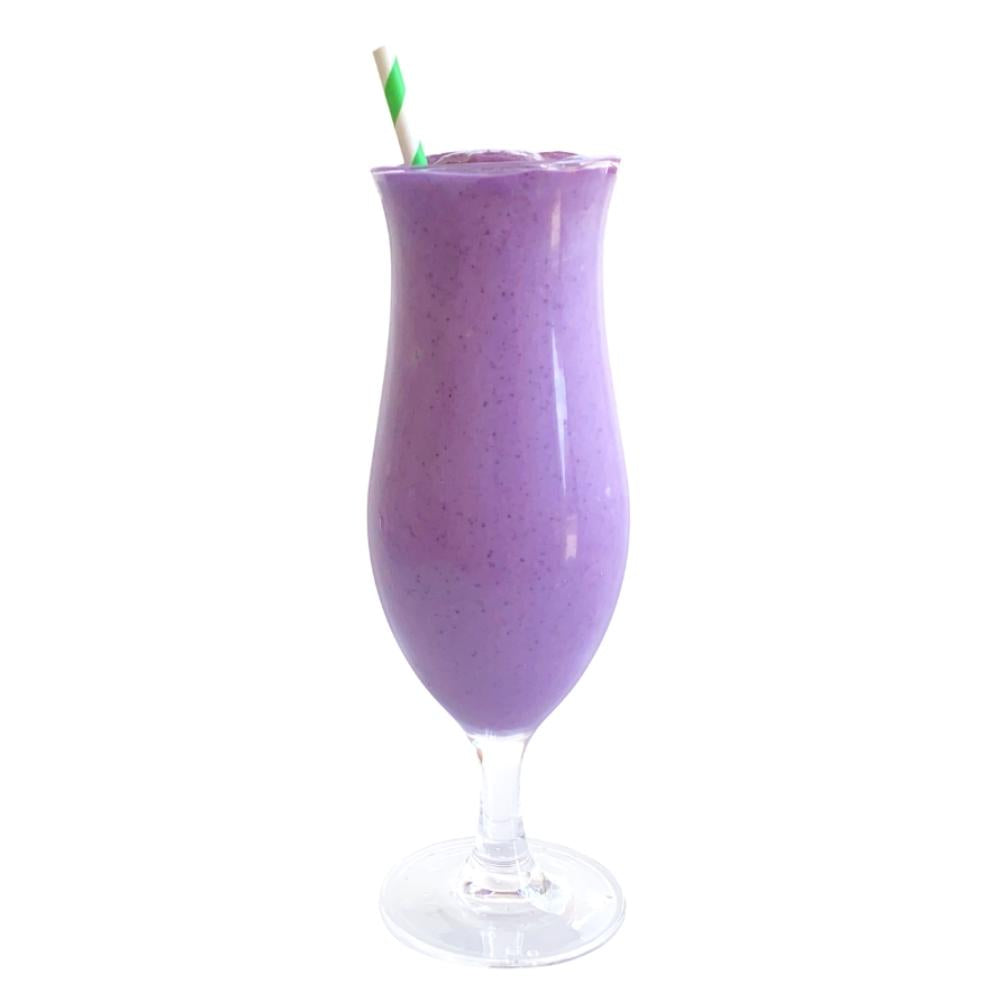 Frozen Garden Blueberry Muffin Delite healthy milkshake blended in milkshake glass