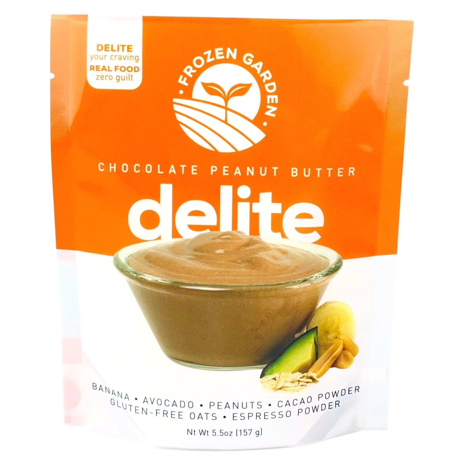 Chocolate Peanut Butter Delite - Frozen Garden - Healthy Chocolate Dessert - Chocolate Peanut Butter Banana Smoothie