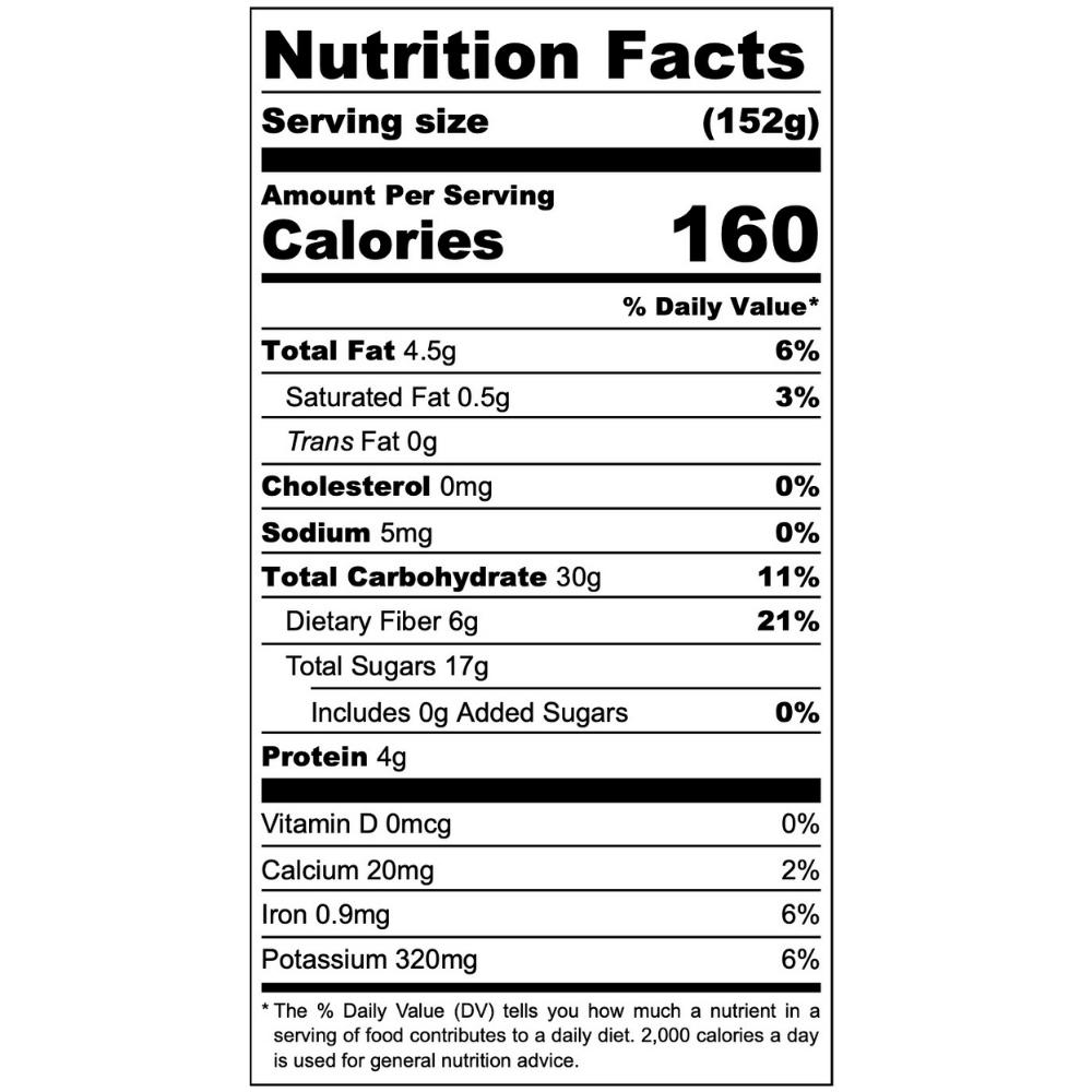 Blueberry Muffin Delite nutrition facts. 160 calories 4.5 grams total fat 0.5 grams saturated fat 0 grams trans fat 0 milligrams cholesterol 5 milligrams sodium 30 grams total carbohydrate 6 grams dietary fiber 17 grams total sugars includes 0 grams added sugars 4 grams protein 0 micrograms vitamin d 20 milligrams calcium 0.9 milligrams iron 320 milligrams potassium