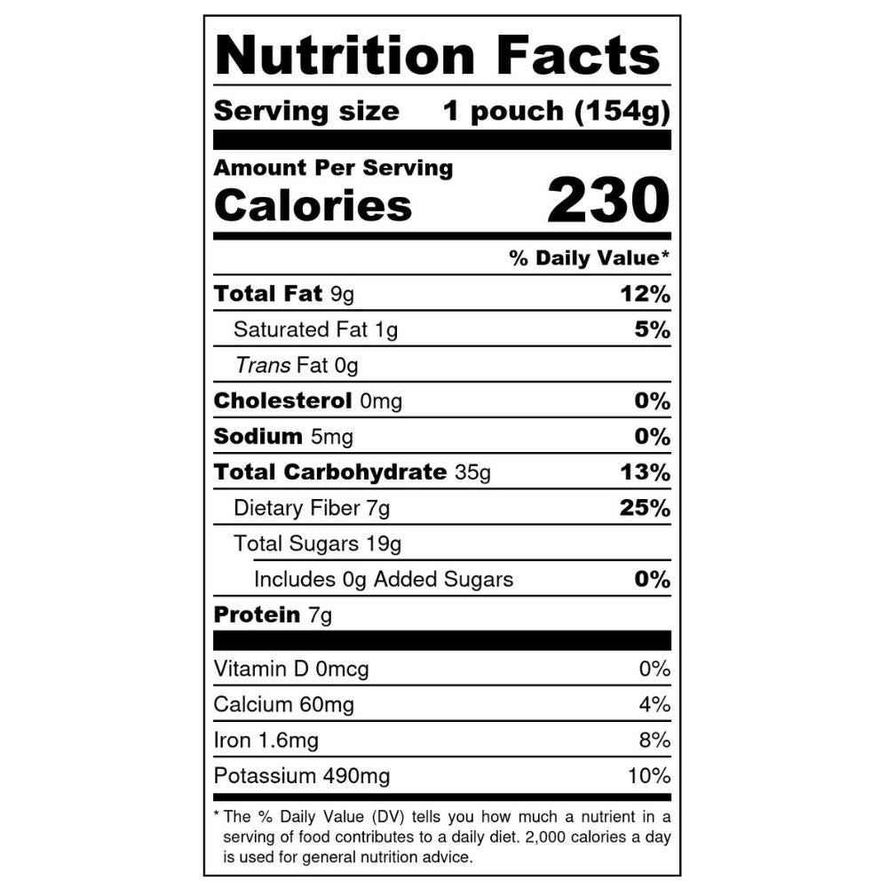 Cherry Cheesecake Delite nutrition facts. 230 calories, 9 grams total fat, 1 gram saturated fat, 0 grams trans fat, 0 milligrams cholesterol, 5 milligrams sodium, 35 grams total carbohydrate, 7 grams dietary fiber, 19 grams total sugars, includes 0 grams added sugar, 7 gram protein. 0 micrograms vitamin d, 60 milligrams calcium, 1.6 milligrams iron, 490 milligrams potassium.