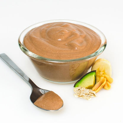 Chocolate Peanut Butter Delite preapared with spoon