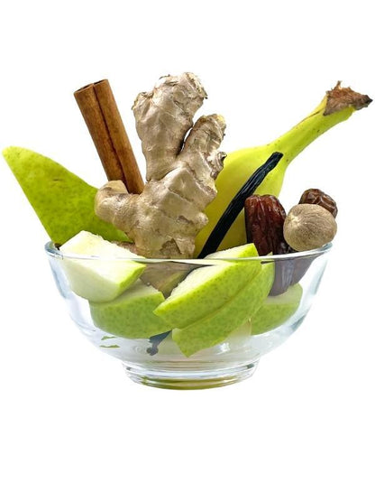 Ginger Snap Delite ingredients in a clear bowl